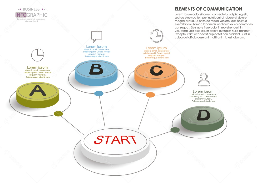 Infográficos Coloridos Ilustração Vetor EPS