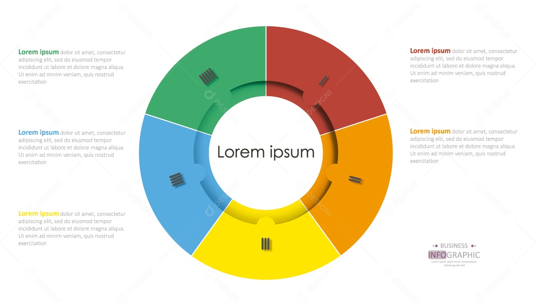 Infográficos Coloridos Ilustração Vetor EPS