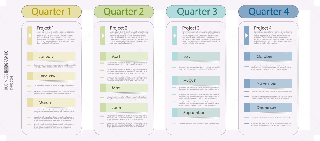Infográficos Coloridos Ilustração Vetor EPS