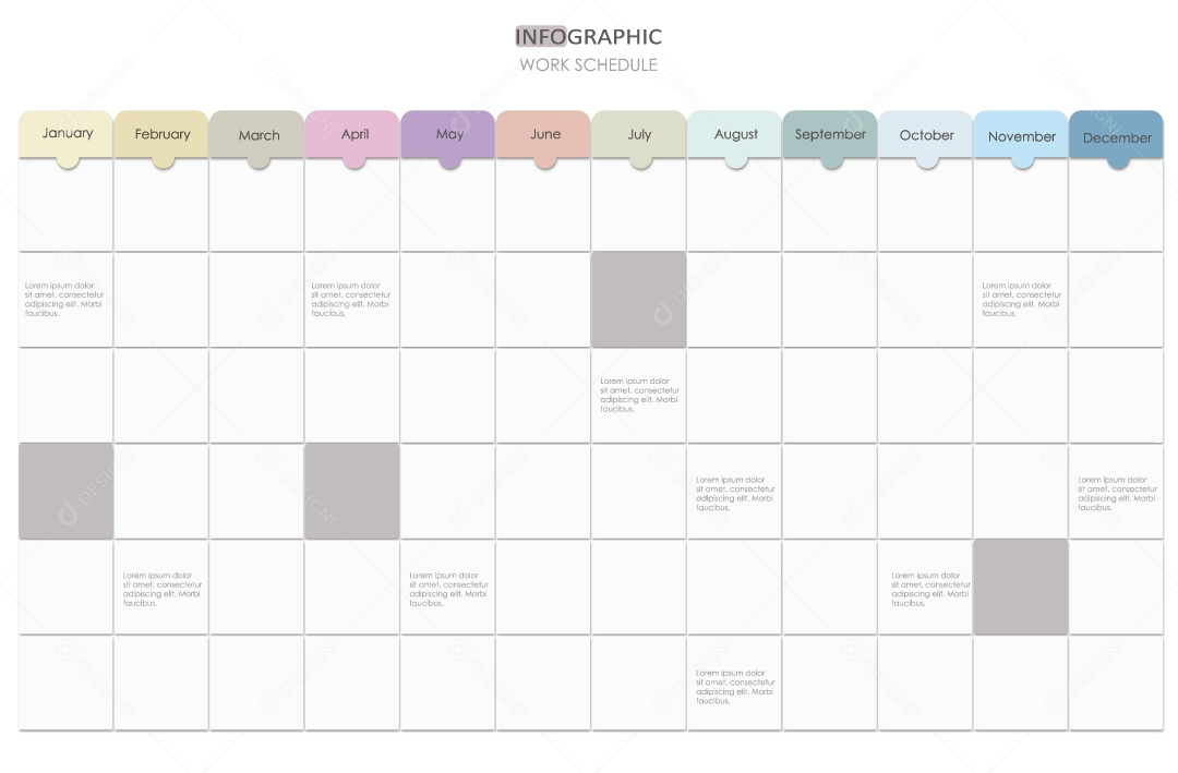 Infográficos Coloridos Ilustração Vetor EPS