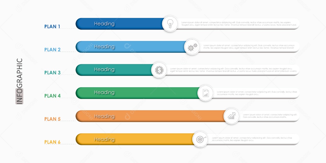 Infográficos Coloridos Ilustração Vetor EPS