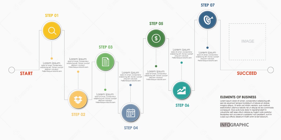Ilustração de Informações de Infográficos Coloridos Vetor EPS