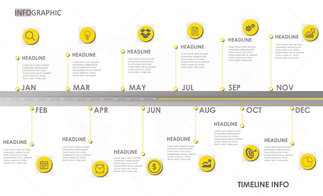 Ilustração de Informações de Infográficos Coloridos Vetor EPS