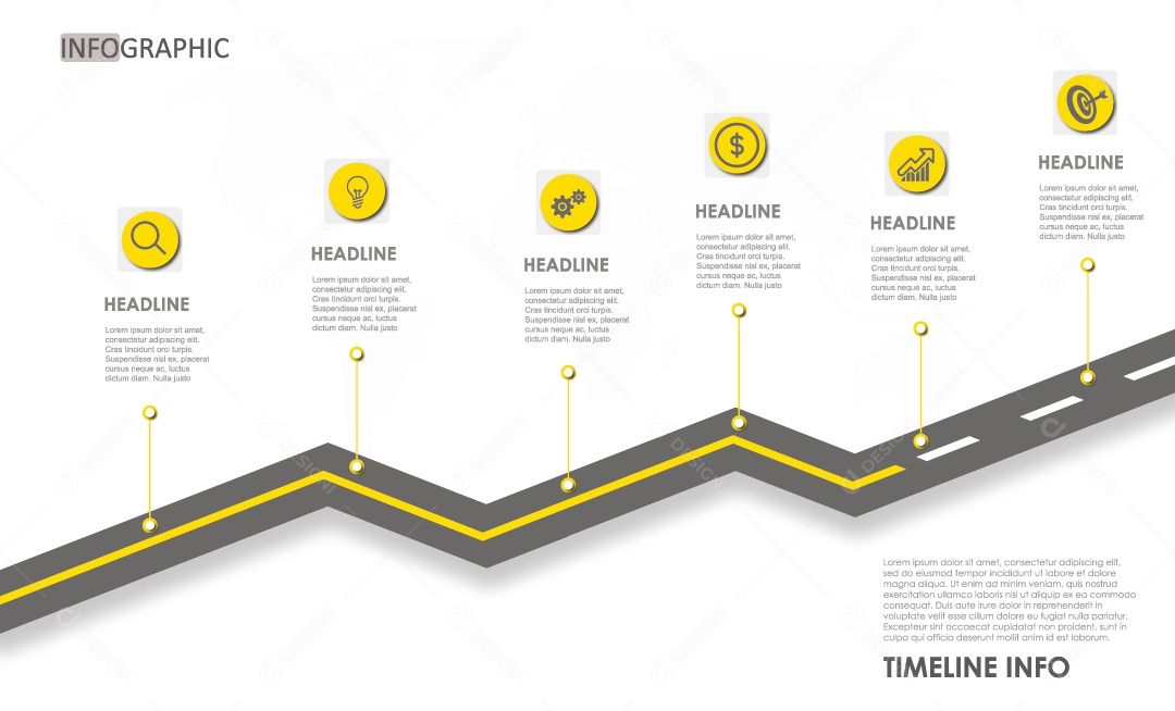 Ilustração de Informações de Infográficos Coloridos Vetor EPS