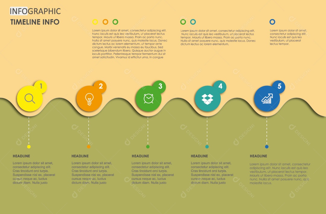 Ilustração de Informações de Infográficos Coloridos Vetor EPS