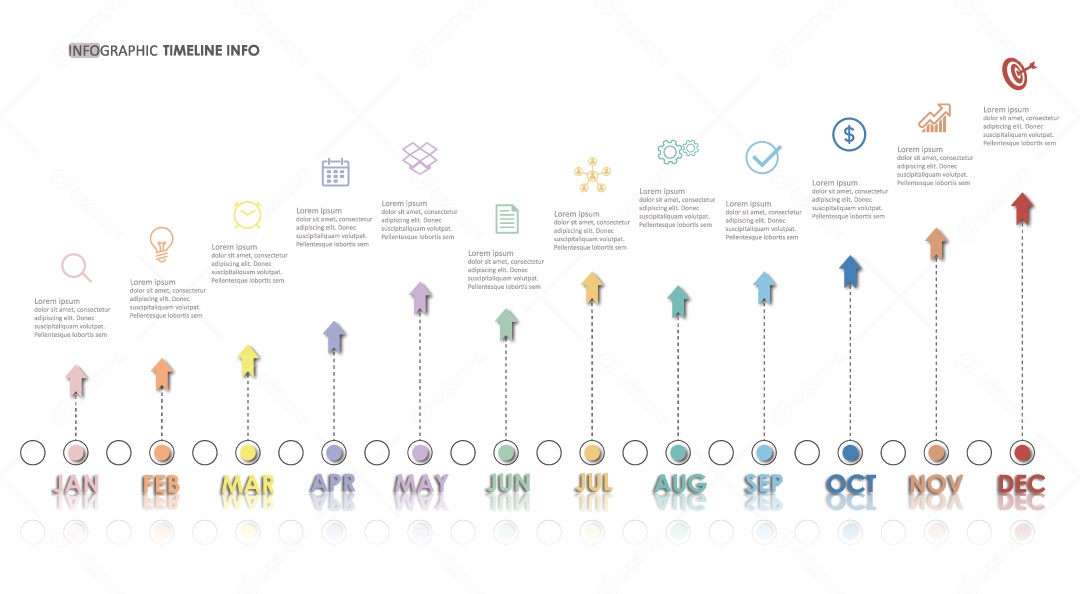 Ilustração de Infográficos Coloridos Vetor EPS
