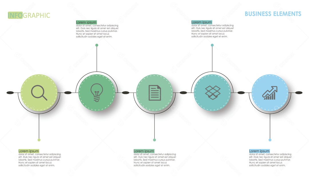 Ilustração de Infográficos Coloridos Vetor EPS