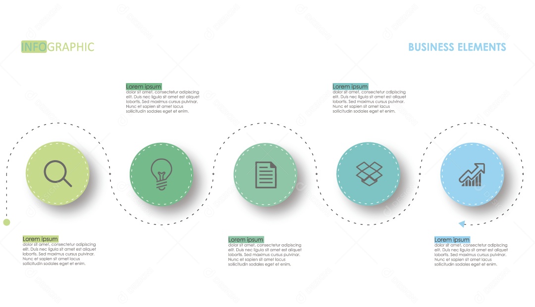 Ilustração de Infográficos Coloridos Vetor EPS