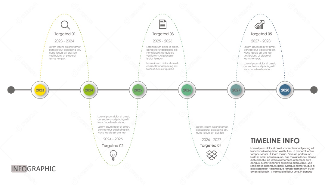 Ilustração de Infográficos Coloridos Vetor EPS