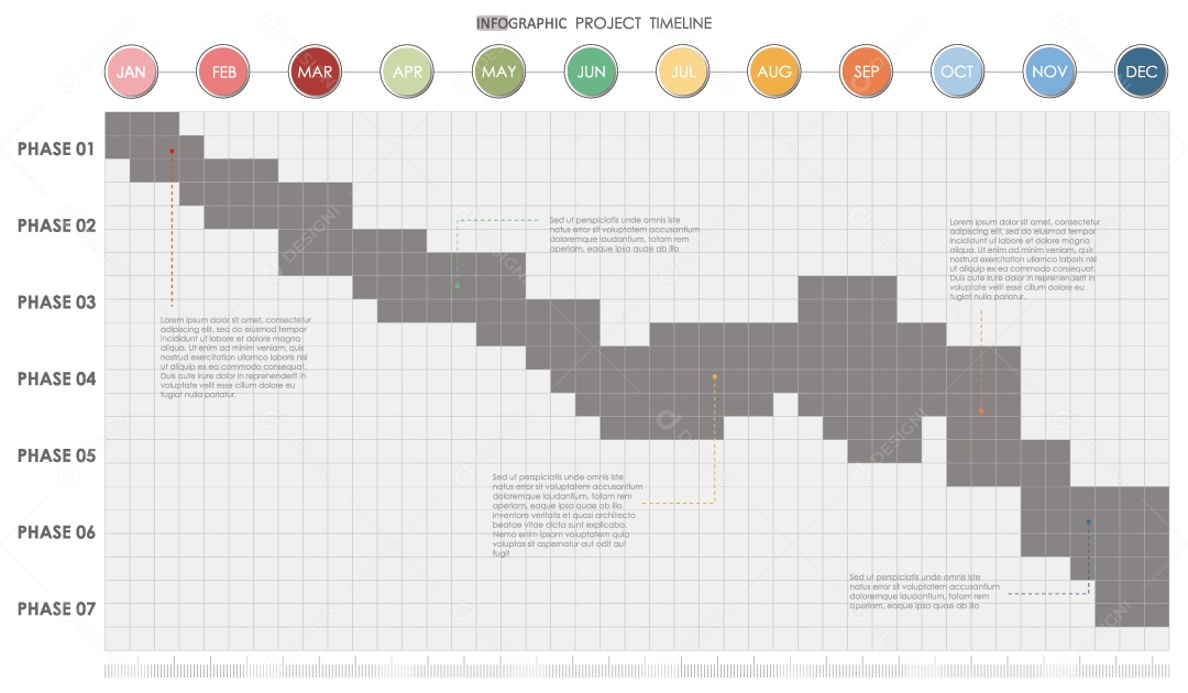 Ilustração de Infográficos Coloridos Vetor EPS