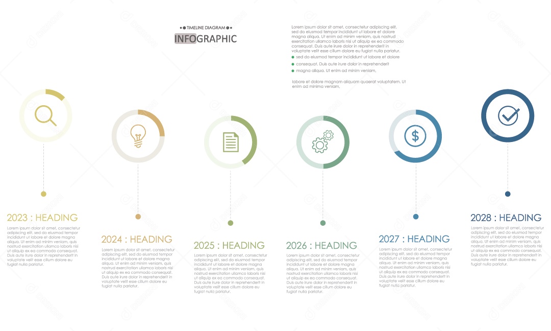Ilustração de Infográficos Coloridos Vetor EPS