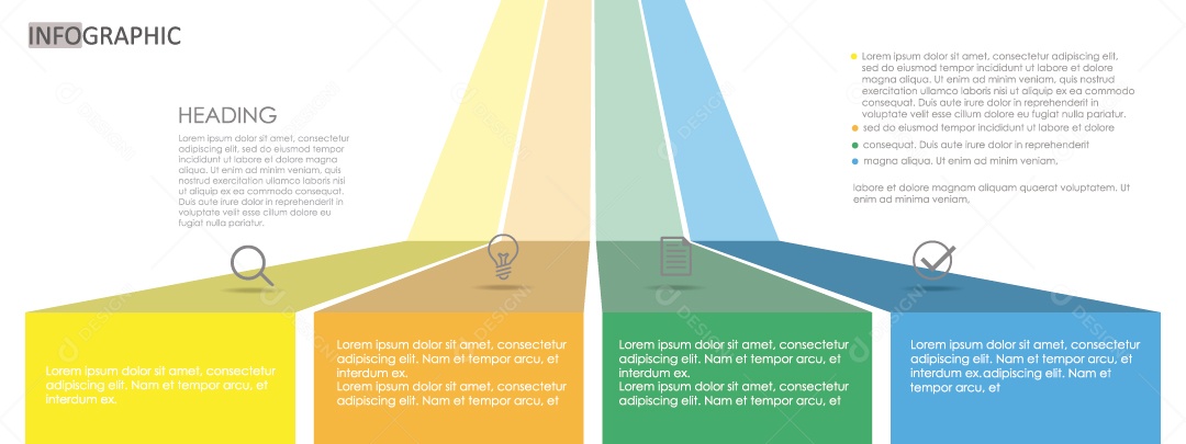 Ilustração de Infográficos Coloridos Vetor EPS