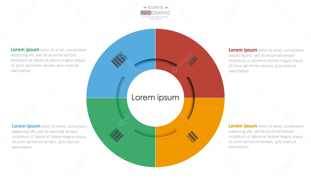 Ilustração de Infográficos Coloridos Vetor EPS