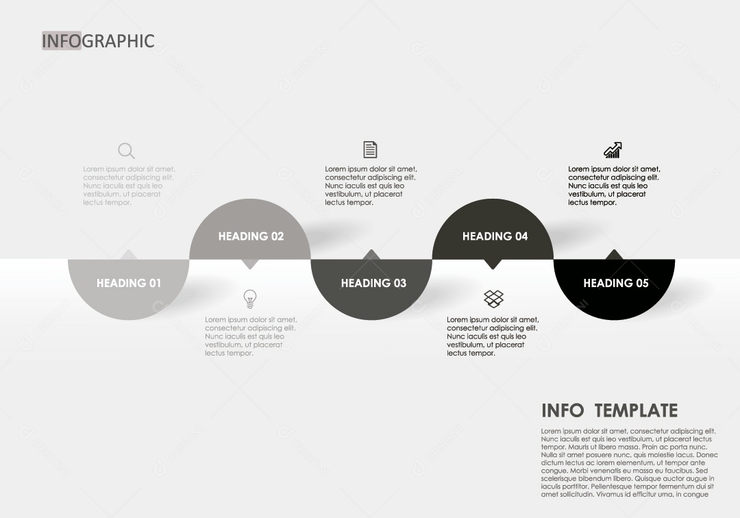 Ilustração de Infográficos Coloridos Vetor EPS