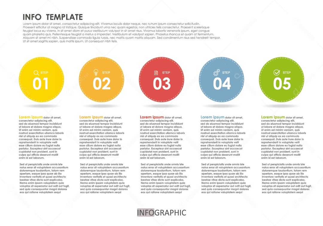 Ilustração de Infográficos Coloridos Vetor EPS