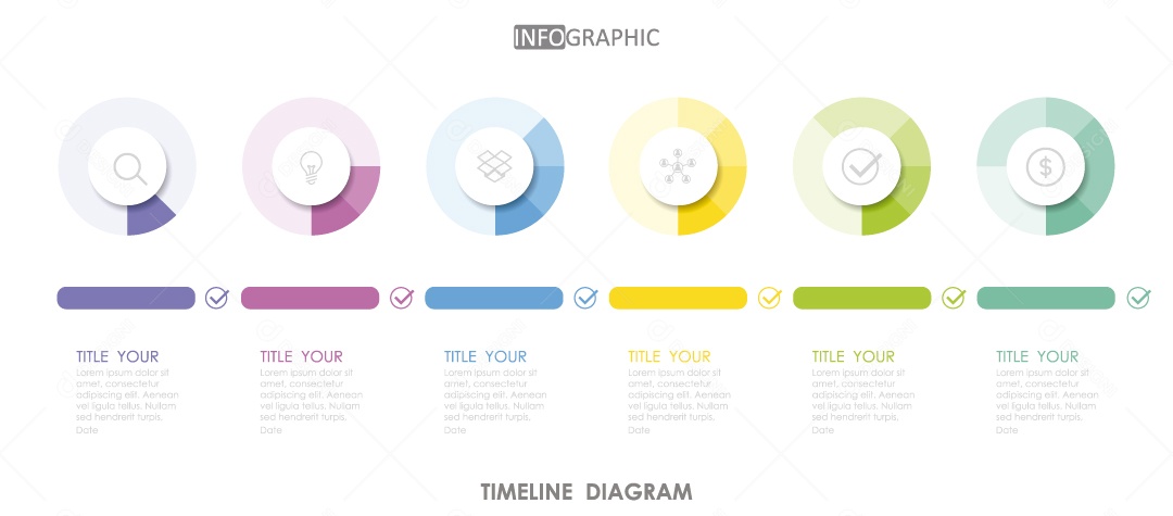Ilustração de Infográficos Coloridos Vetor EPS