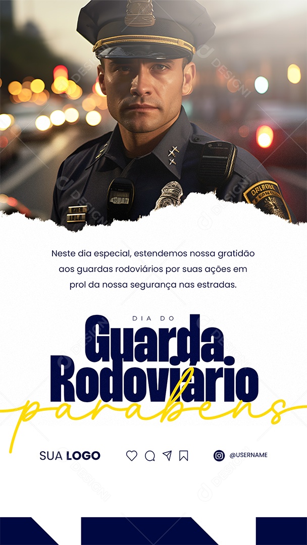 Story Dia do Guarda Rodoviário Neste Dia Especial Social Media PSD Editável
