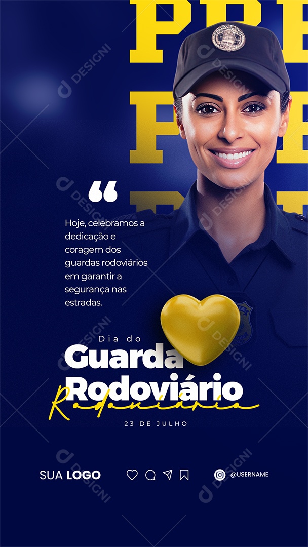 Story Dia do Guarda Rodoviário Celebramos a Dedicação Social Media PSD Editável