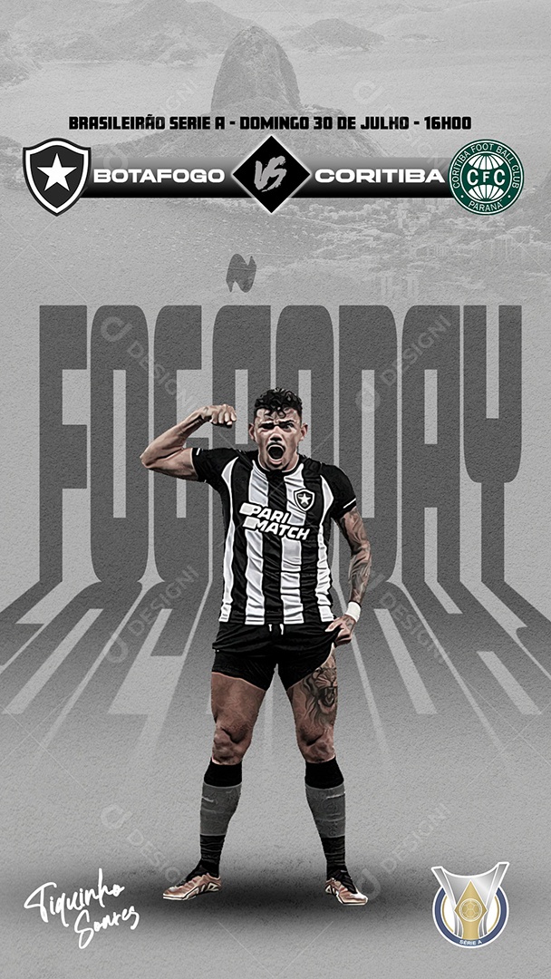 Social Media Story Futebol Botafogo Vs Coritiba PSD Editável