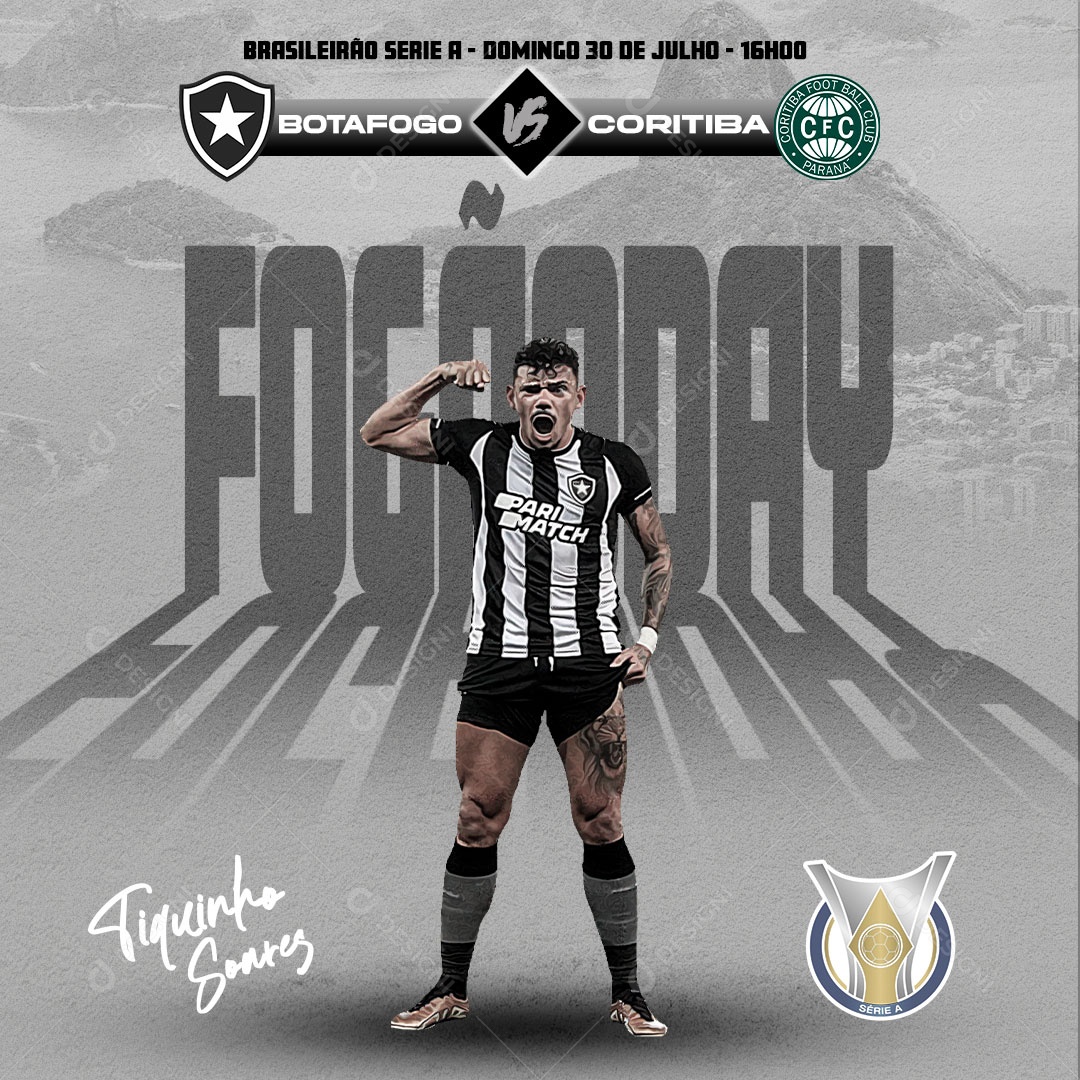 Social Media Feed Futebol Botafogo Vs Coritiba PSD Editável