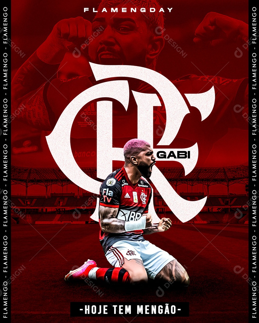 Social Media Futebol Hoje Tem Mengão Gabi PSD Editável