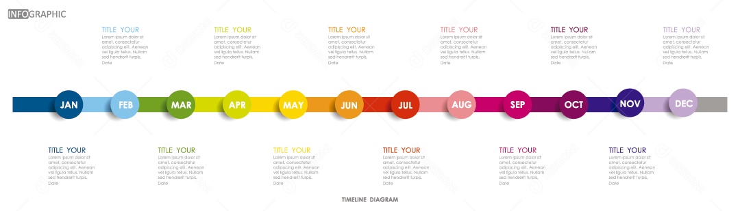 Infográficos Coloridos Ilustração Vetor EPS