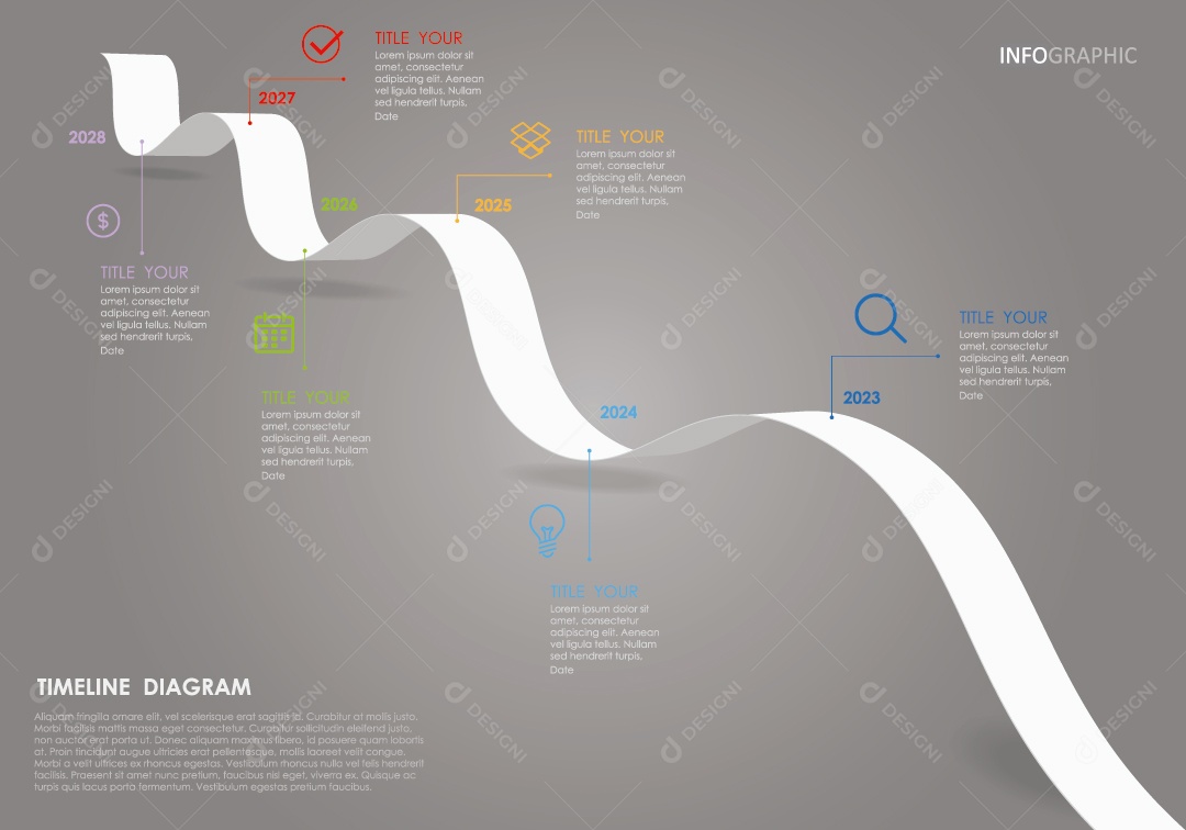 Infográficos Coloridos Ilustração Vetor EPS