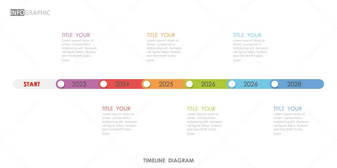 Infográficos Coloridos Ilustração Vetor EPS