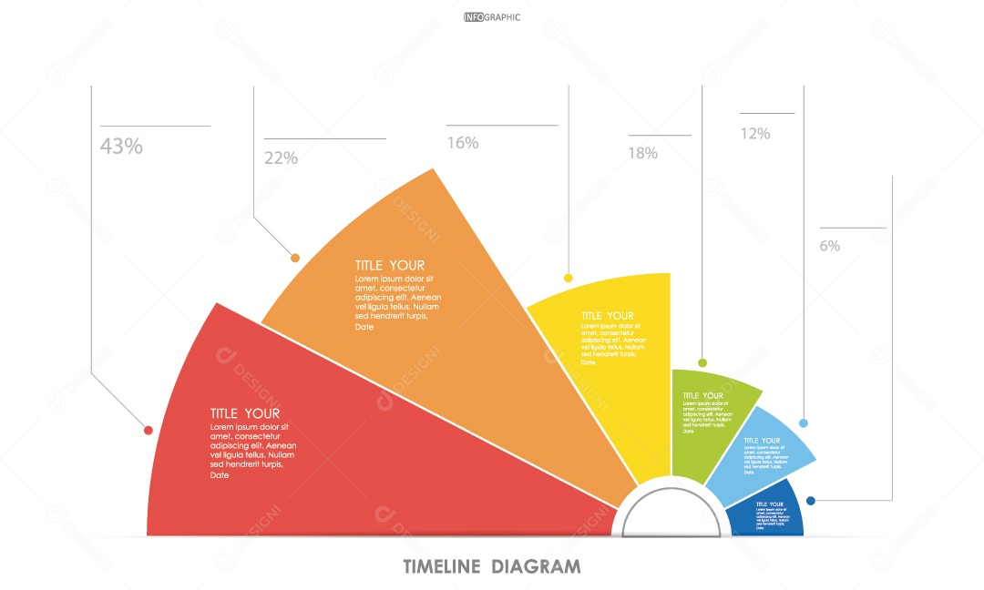 Infográficos Coloridos Ilustração Vetor EPS