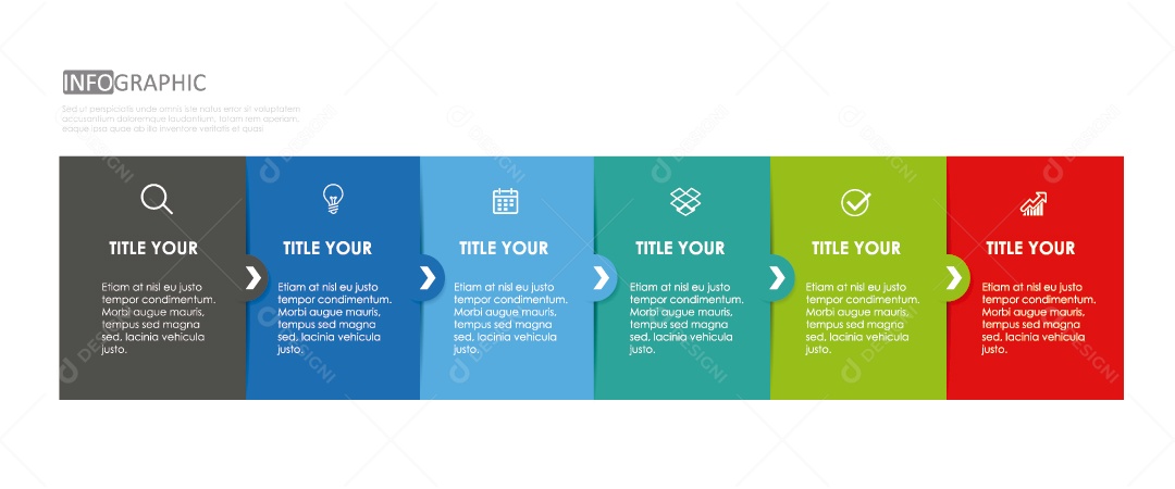 Infográficos Coloridos Ilustração Vetor EPS