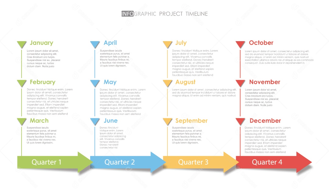 Infográficos Coloridos Ilustração Vetor EPS