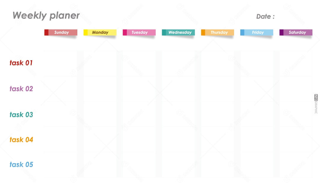 Infográficos Coloridos Ilustração Vetor EPS