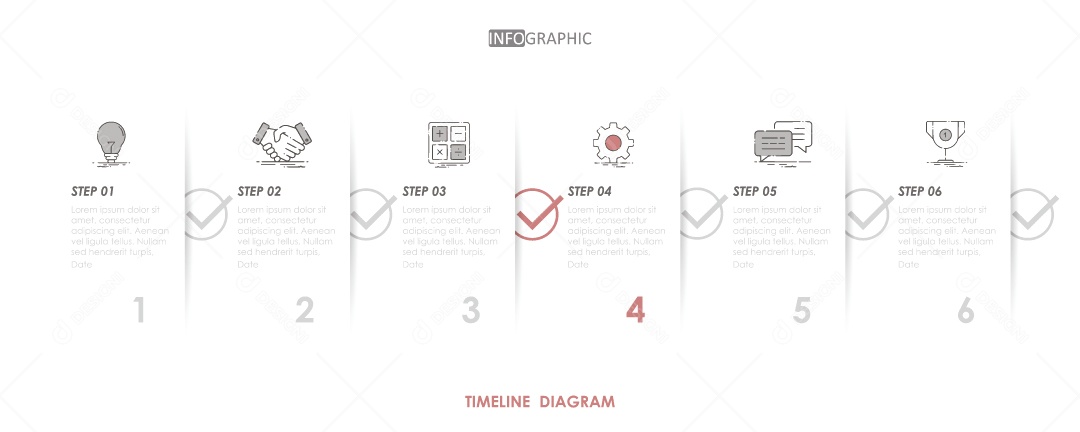 Infográficos Coloridos Ilustração Vetor EPS