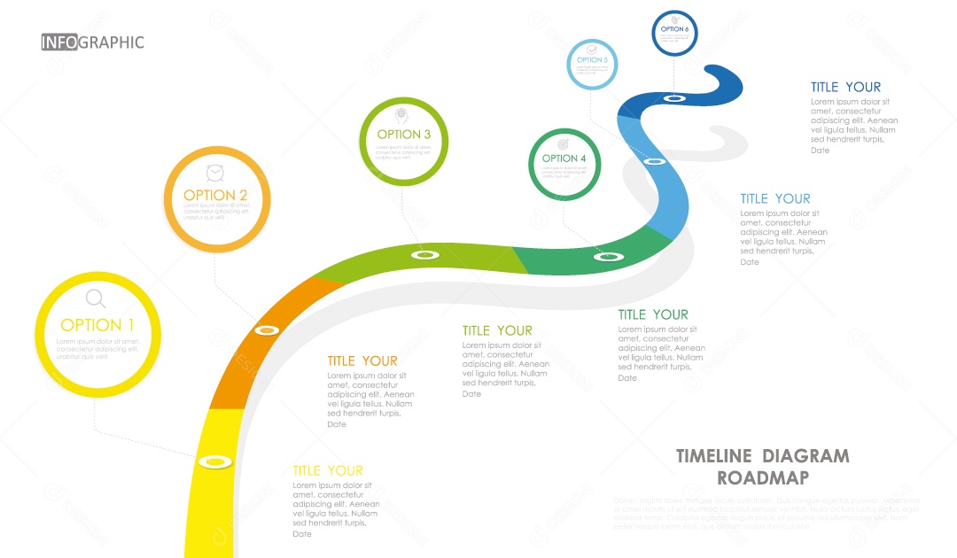 Infográficos Coloridos Ilustração Vetor EPS