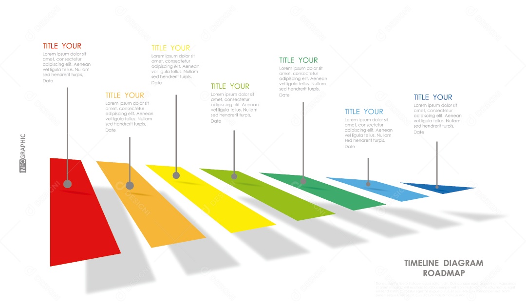 Infográficos Coloridos Ilustração Vetor EPS