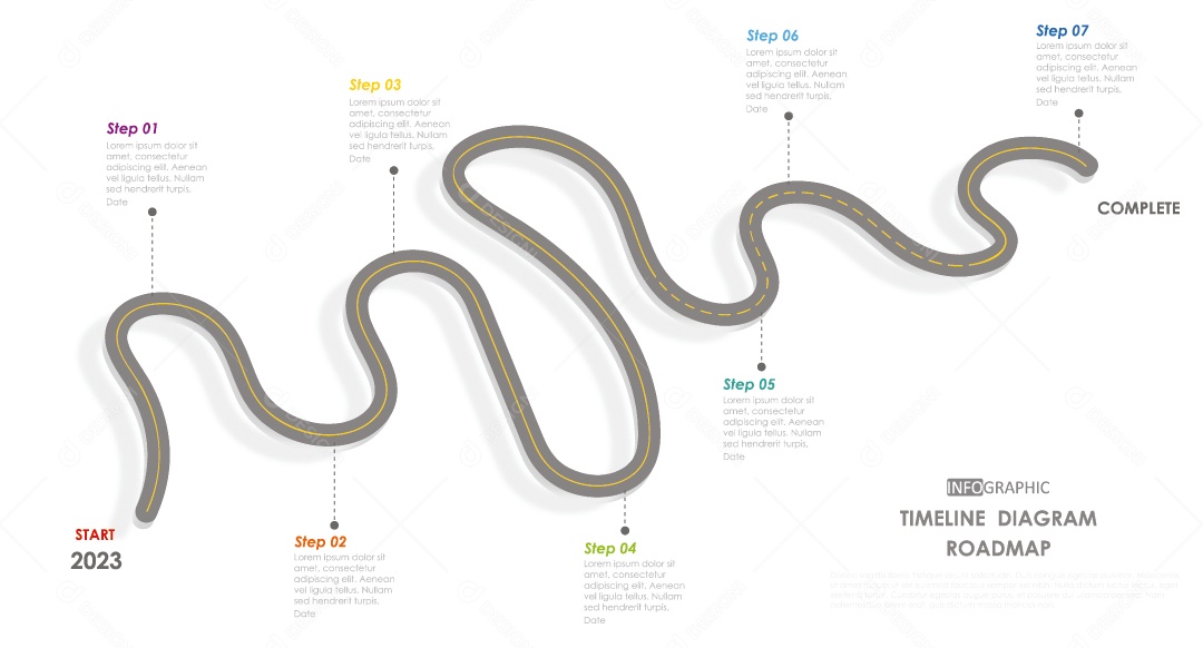 Infográficos Coloridos Ilustração Vetor EPS