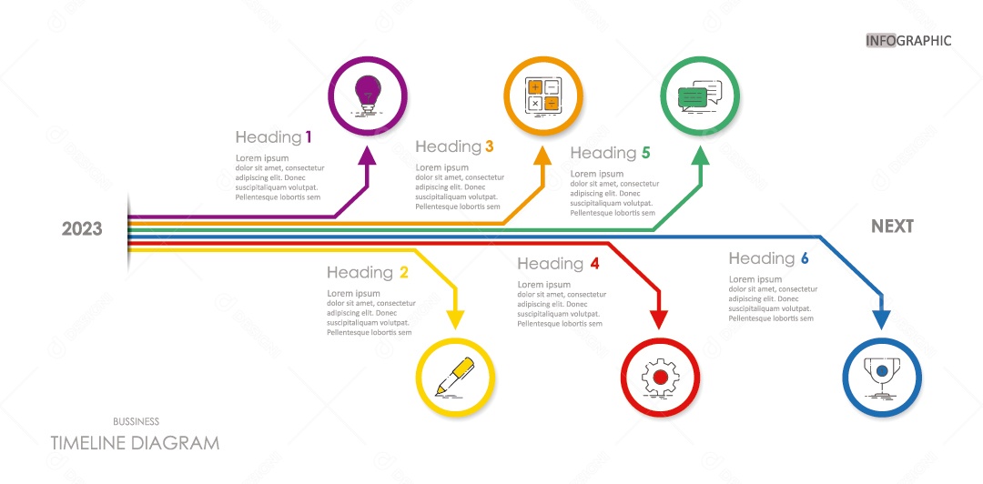 Infográficos Coloridos Ilustração Vetor EPS