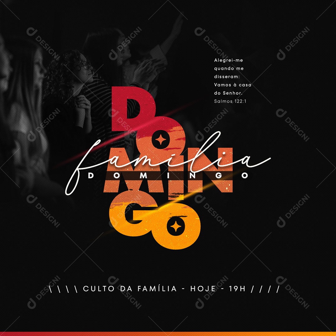 Social Media Domingo Família Casa Do Senhor PSD Editável