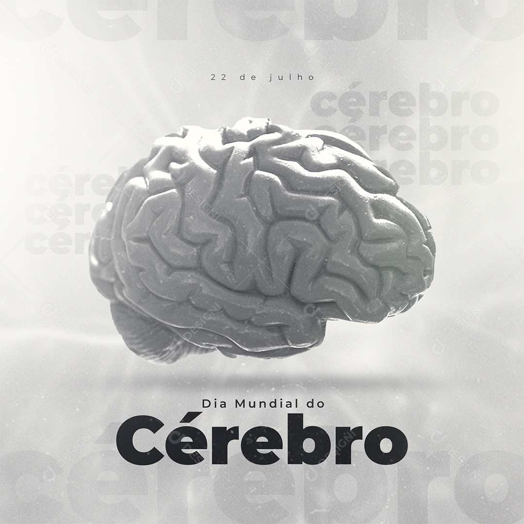 Dia Mundial Do Cérebro 22 De Julho Social Media PSD Editável