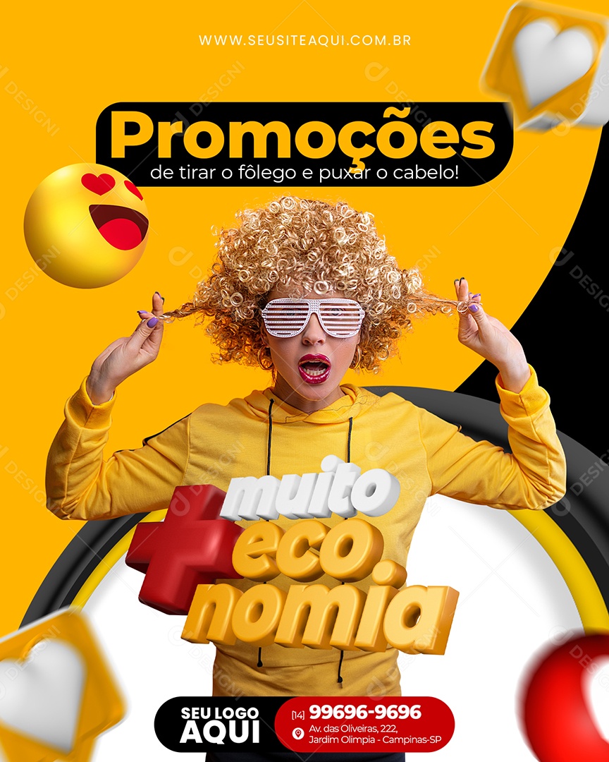 Social Media Promoções De Tirar o Fôlego PSD Editável