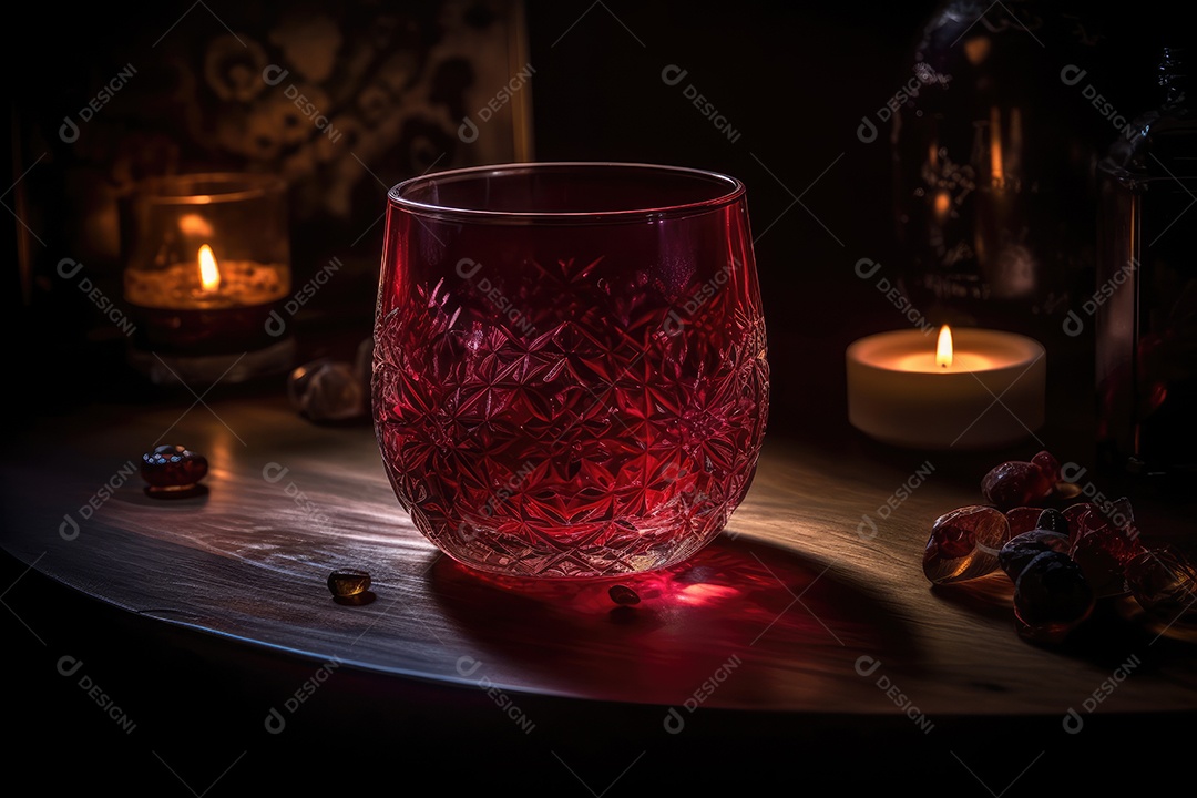 Harmonia Enológica: Taça Rubi em Luz Suave