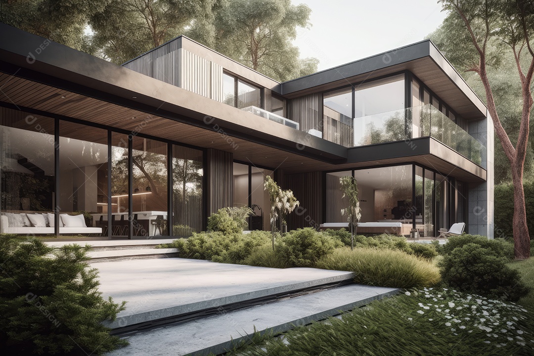 Charme Minimalista: Casa Moderna em Linhas Contemporâneas