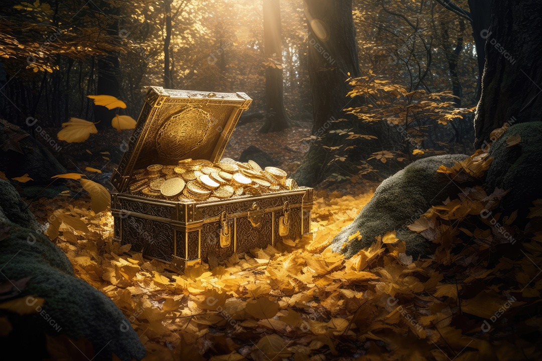 Tesouro Dourado: Brilhe na Floresta Encantada
