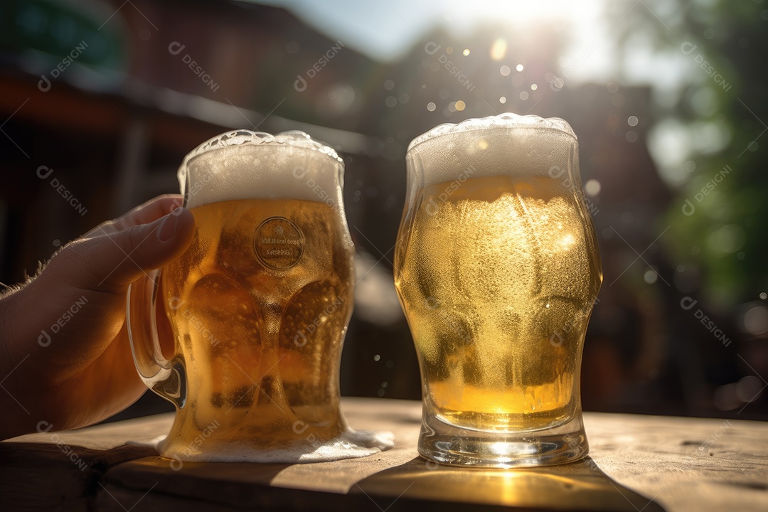 Celebração de Verão: Amigos, Cerveja e Sorrisos