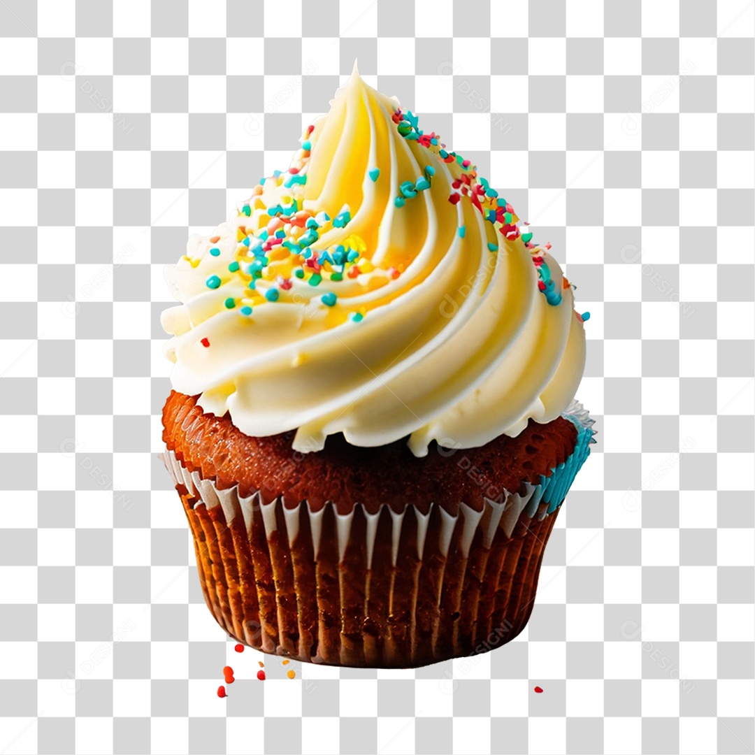Cupcake de Chocolate PNG Transparente