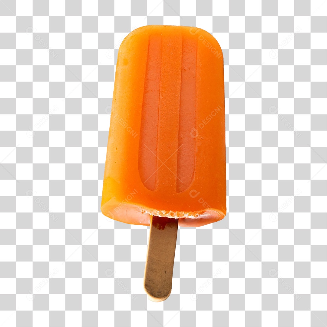 Picolé de Laranja PNG Transparente