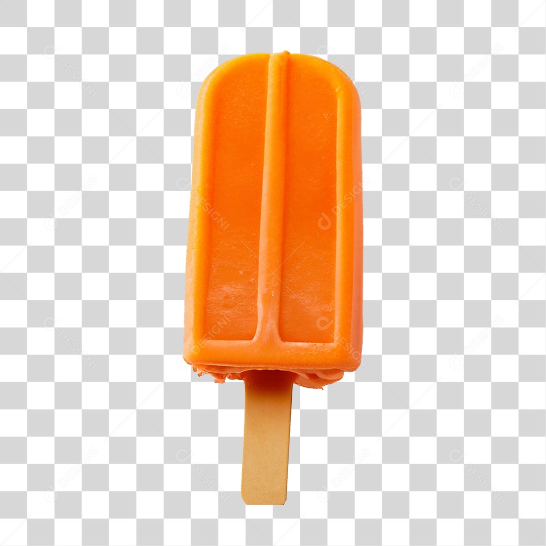 Picolé de Laranja PNG Transparente