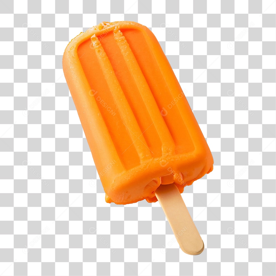 Picolé de Laranja PNG Transparente