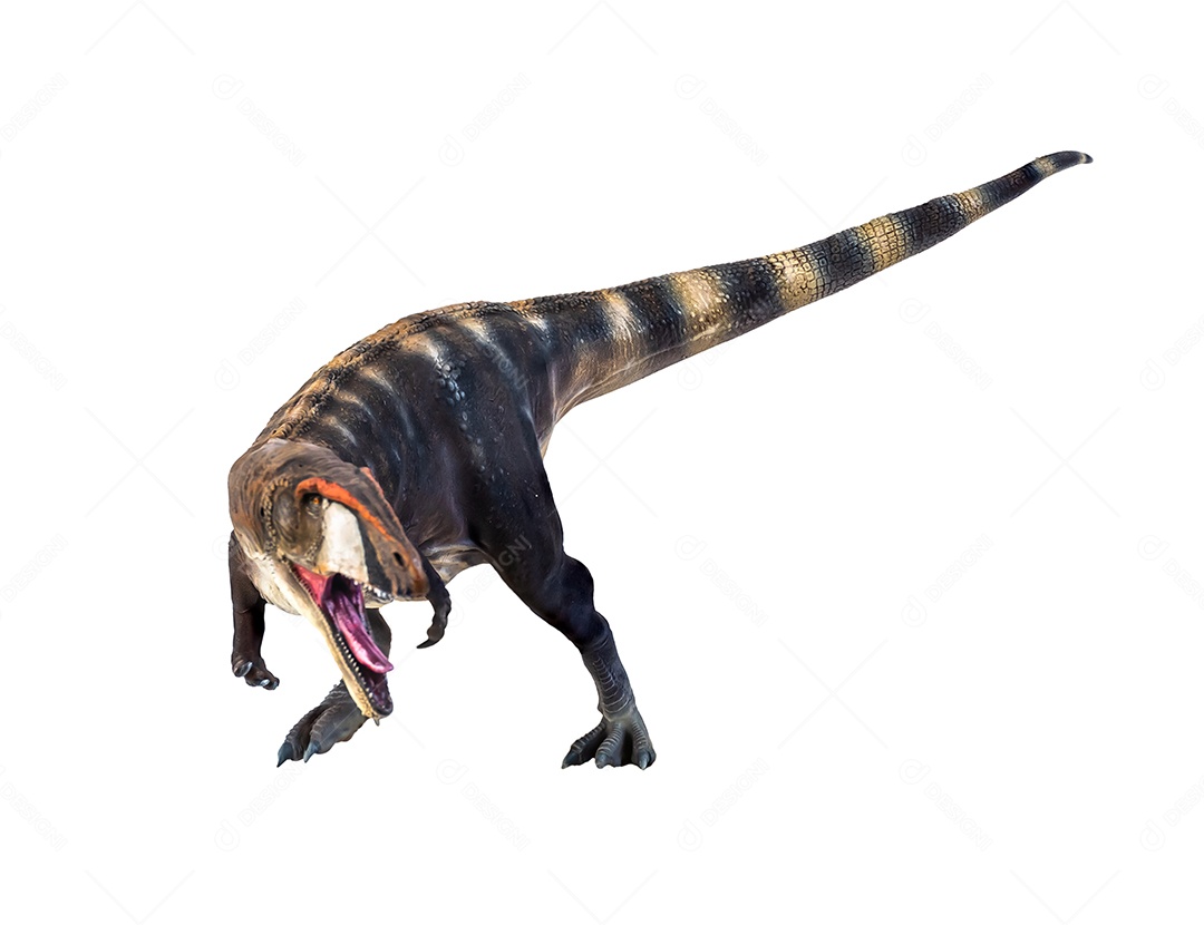 Belo dinossauro sobre fundo isolado