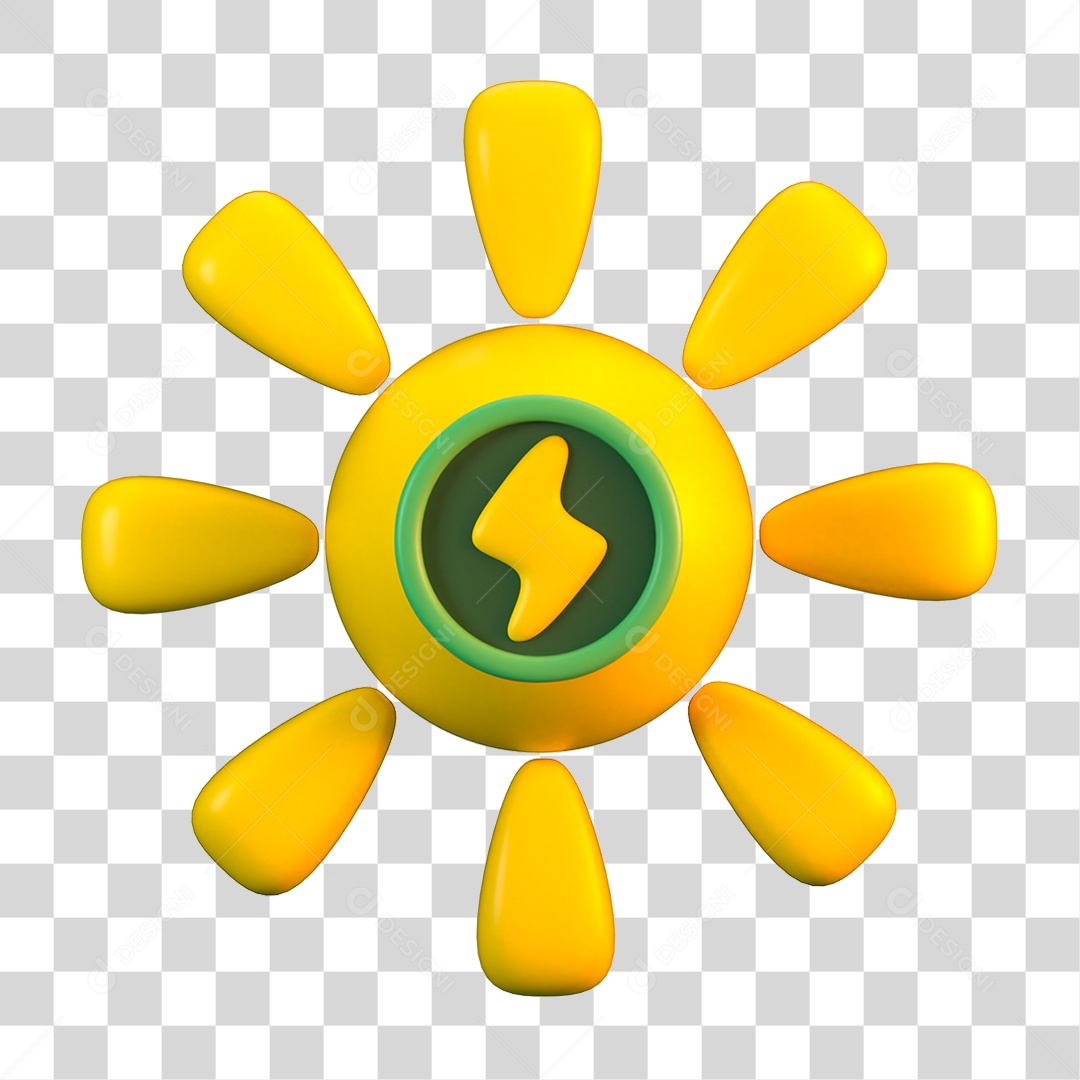 Elemento 3D Selo Ecologia e Meio Ambiente PNG Transparente